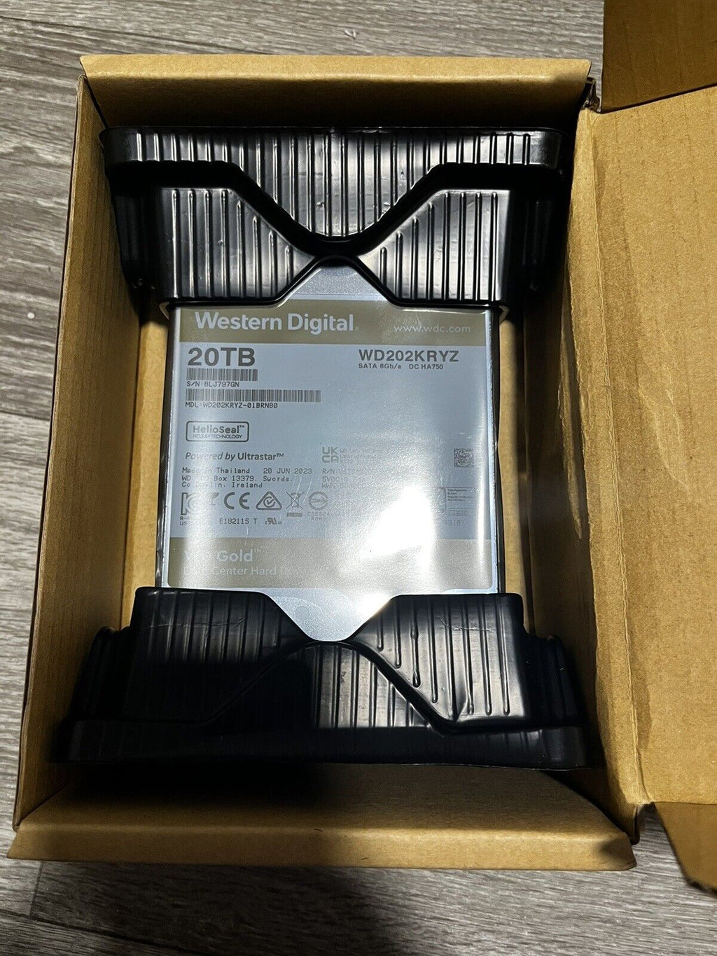 WD202KRYZ WD Gold Enterprise Class SATA HDD - 20TB